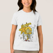 Micol - der fröhliche Sternenengel Tri-Blend Shirt (Voorkant)