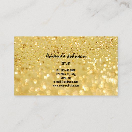 Micorblading Lash Brows Makeup Logo Glitter Visitekaartje (Achterkant)