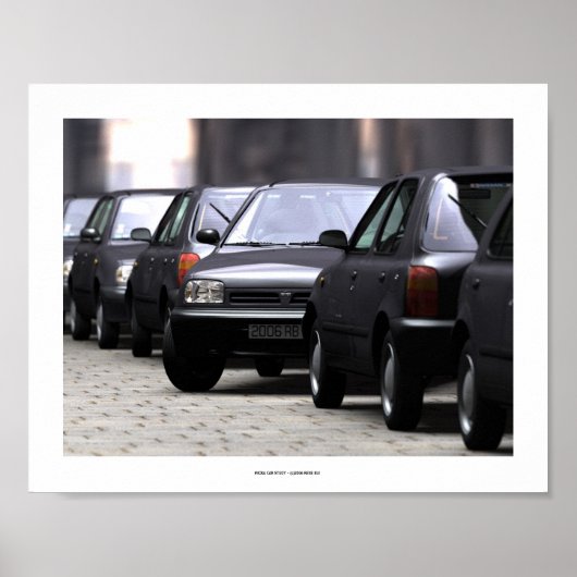 MICRA CAR STUDY 4 Computer Art Poster (Voorkant)