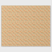 Micro Autumnal Flower and Leaf Pattern Gift Wrap Cadeaupapier (Vlak)