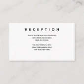 Micro Bruiloft Zwart Wit Kleine Receptie Info Informatiekaartje (Voorkant)