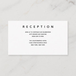Micro Bruiloft Zwart Wit Kleine Receptie Info Informatiekaartje
