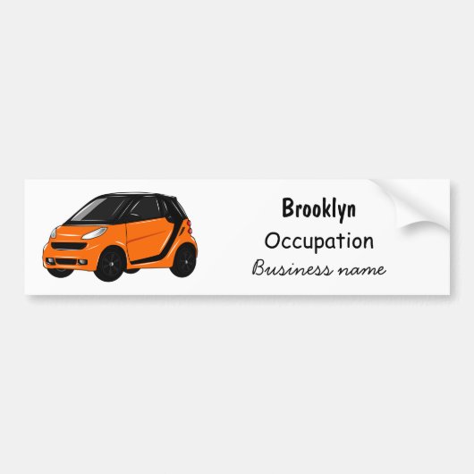 Micro-cartoon illustratie bumpersticker (Voorkant)