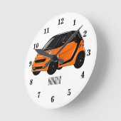 Micro-cartoon illustratie ronde klok (Hoek)