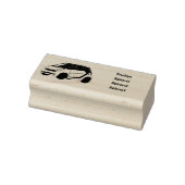 Micro-cartoon illustratie rubberstempel (Stempel)