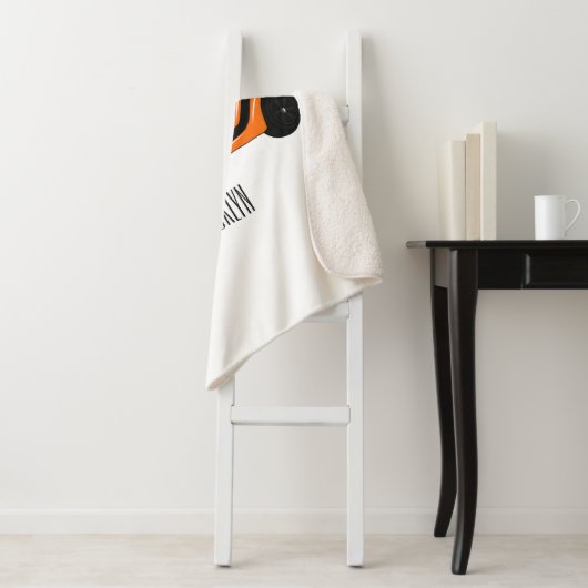 Micro-cartoon illustratie sherpa deken (In situ)