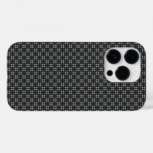 Micro Checkered Black iPhone Protector Case-Mate iPhone Case (Achterkant (horizontaal))