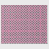 Micro Checkered Pink Wrapping Paper Cadeaupapier (Vlak)