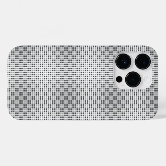 Micro Checkered White iPhone Protector Case-Mate iPhone Case (Achterkant (horizontaal))