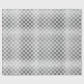 Micro Checkered White Wrapping Paper Cadeaupapier (Vlak)