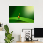 Micro-dieren - Giraffe Poster (Thuiskantoor)
