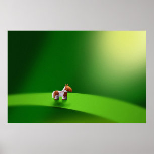 Micro-dieren - paarden poster