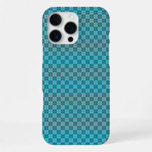 Micro Geruite blauwe iPhone Protector 16 Pro Max Hoesje