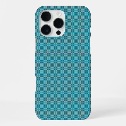 Micro Geruite blauwe iPhone Protector Hoesje (Achterkant)