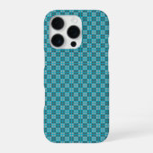 Micro Geruite blauwe iPhone Protector Hoesje (Achterkant)