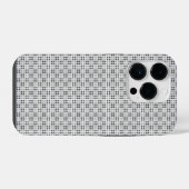 Micro geruite witte iPhone-beschermer iPhone Hoesje (Achterkant horizontaal)
