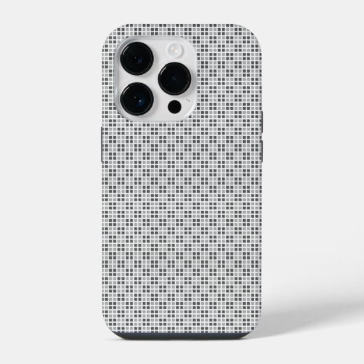 Micro geruite witte iPhone-beschermer iPhone Hoesje (Achterkant)