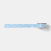 Micro Hartjes Wit - Babyblauw Satijnen Lint (Voorkant)