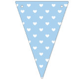 Micro Hartjes Wit - Babyblauw Vlaggetjes (Derde vlag)