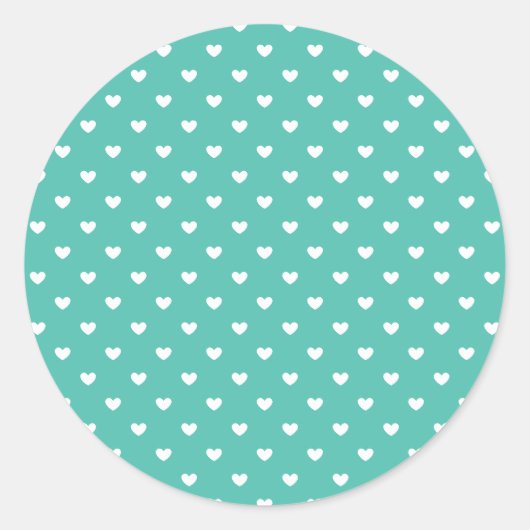 Micro Hartjes Wit - Bluegrass Groen Ronde Sticker (Voorkant)