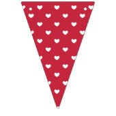 Micro Hartjes Wit - Kersenrood Vlaggetjes (Derde vlag)
