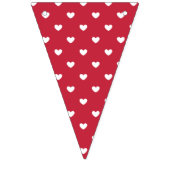 Micro Hartjes Wit - Kersenrood Vlaggetjes (Tweede vlag)