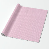 Micro Hartjes Wit - Licht Roze Cadeaupapier (Uitgerold)