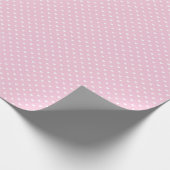 Micro Hartjes Wit - Licht Roze Cadeaupapier (Hoek)