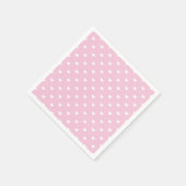 Micro Hartjes Wit - Licht Roze  Servet (Hoek)