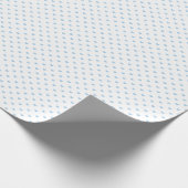 Micro Hearts Baby Blue - Wit Cadeaupapier (Hoek)