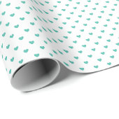 Micro Hearts Bluegrass Groen - Wit Cadeaupapier (Rol Hoek)