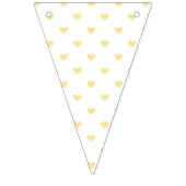 Micro Hearts Boter Geel - Wit Vlaggetjes (Tweede vlag)