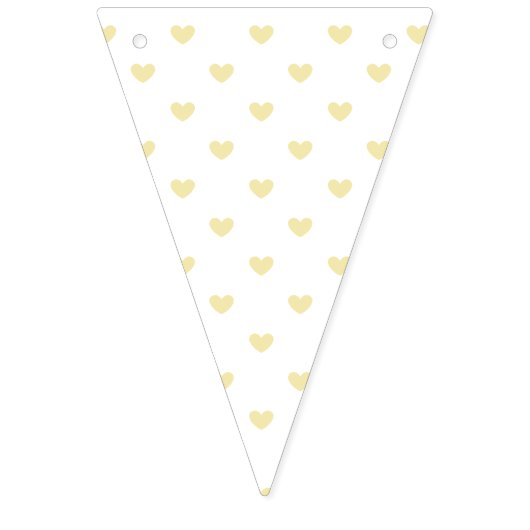 Micro Hearts Boter Geel - Wit Vlaggetjes (Zevende vlag)