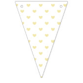 Micro Hearts Boter Geel - Wit Vlaggetjes (Eerste vlag)