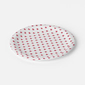 Micro Hearts Kersen Rood - Wit Papieren Bordje (Gekanteld)