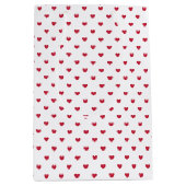 Micro Hearts Kersenrood - Wit Medium Cadeauzakje (Voorkant)