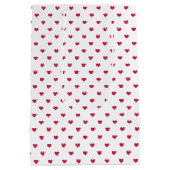 Micro Hearts Kersenrood - Wit Medium Cadeauzakje (Achterkant)