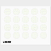 Micro Hearts Lentgroen - Wit Ronde Sticker (Vel)