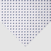 Micro Hearts Navy Blau - Wit Tissuepapier (Detail)