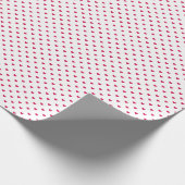 Micro Hearts Raspberry - Wit Cadeaupapier (Hoek)