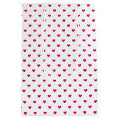 Micro Hearts Raspberry - Wit Medium Cadeauzakje (Achterkant)