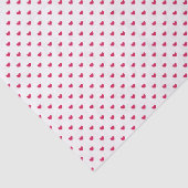 Micro Hearts Raspberry - Wit Tissuepapier (Detail)