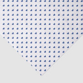 Micro Hearts True Blue - Wit Tissuepapier (Detail)