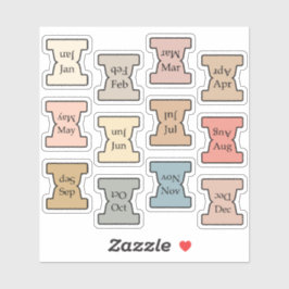 Micro Maandelijkse Index Tab Pastel Bujo Planner L Sticker