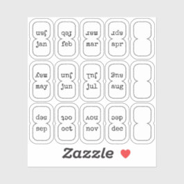 Micro Maandelijkse Index Tabs Journaal Scheidingst Sticker