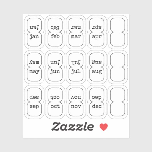 Micro Maandelijkse Index Tabs Journaal Scheidingst Sticker (Vel)