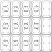 Micro Maandelijkse Index Tabs Journaal Scheidingst Sticker (Voorkant)