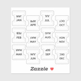Micro Maanden Index Tab Bujo Scheidingsetiketten P Sticker