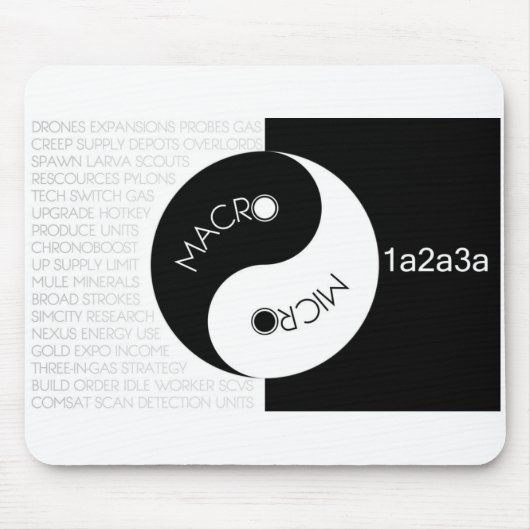 Micro Macro-balans 1a2a3a Mousepad Muismat (Voorkant)