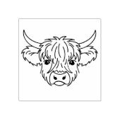 Micro Mini Highland Cow Stamp Rubberstempel (Afrduk)
